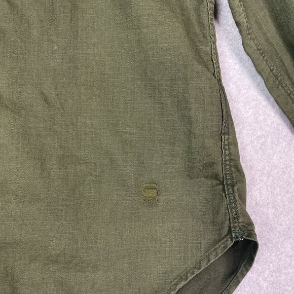 G-Star Raw Mens L Powel 3D Shirt in Green Long Sleeve Button Up - Picture 3 of 9